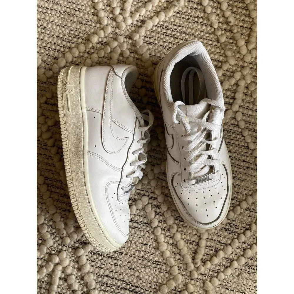 NIKE‎ Force 1 LE Low Sneakers Triple White 5.5Y